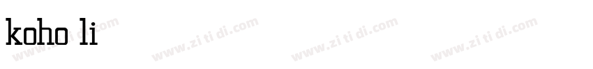 koho light字体转换 koho light字体转换